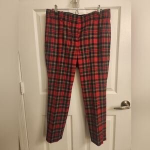JCrew sz 12 Cameron pants - red tartan